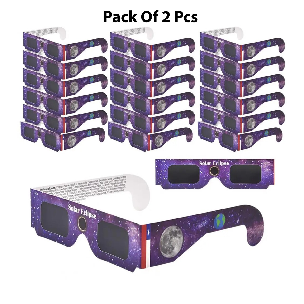 Solar Eclipse Glasses | CE ISO Certified, Safe Shades, Direct Sun Viewing, Fun Glasses | Kids Eyewear | Raheev®